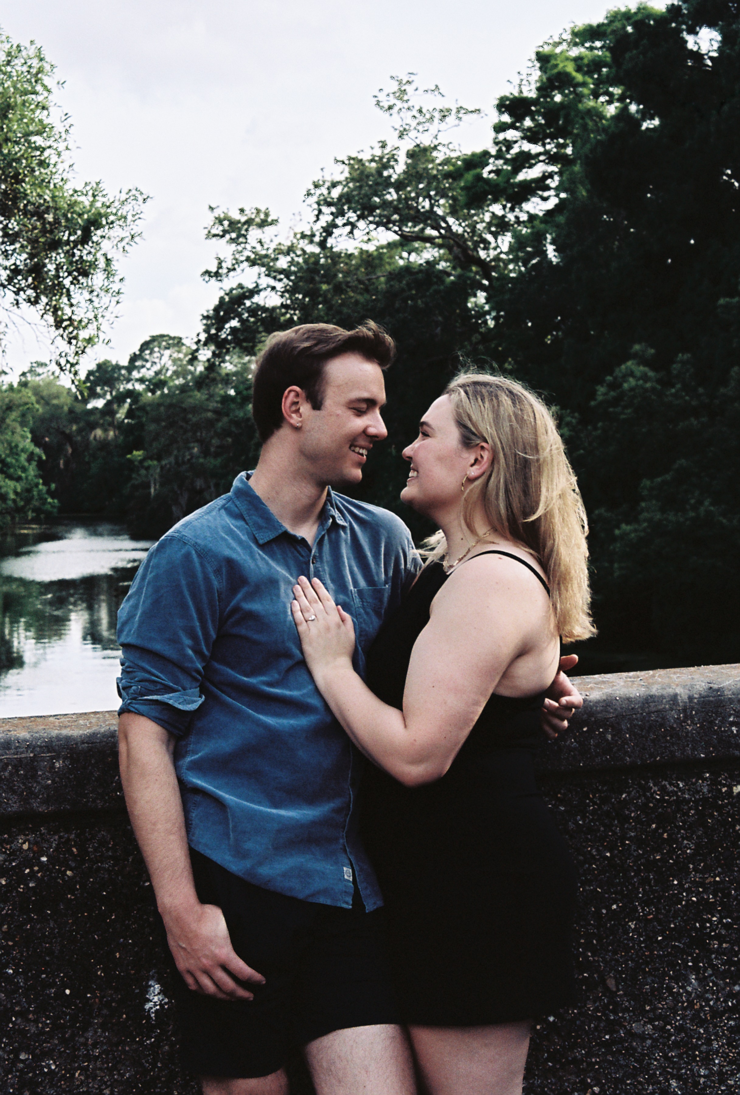 Aiden and Christian on a bridge